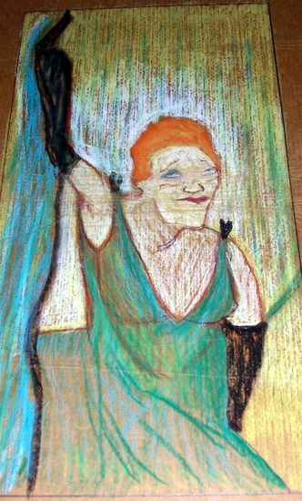 Estudo de Toulouse Lautrec Pastel Cartulina Figura