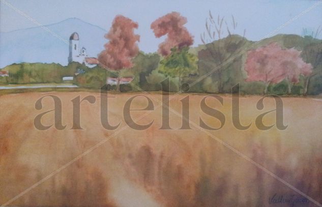 Santuari del Vinyet, Sitges Watercolour Paper Landscaping