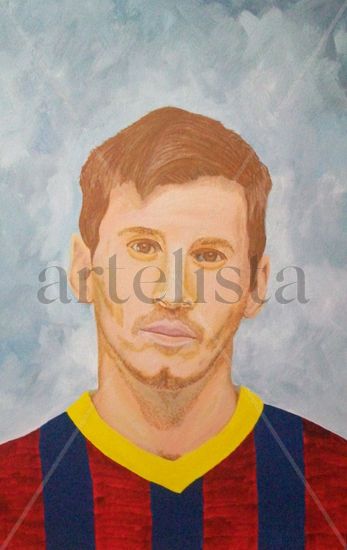 messi Acrylic Panel Portrait