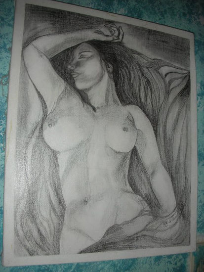 Estaciada Pencil (Black) Canvas Nude Paintings