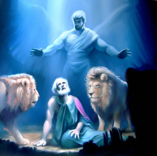 Daniel entre los leones Oil Canvas Others