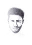 Garabatos ordenados: rostro de hombre