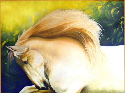 Caballo clanco