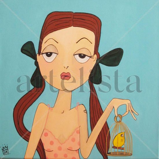 Que la inocencia te valga Acrylic Canvas Figure Painting