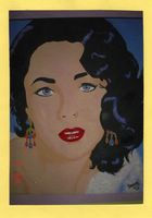 COPIA DEL CUADRO DE LIZ TAYLOR DE ANTONIO DE FELIPE Óleo Lienzo Retrato