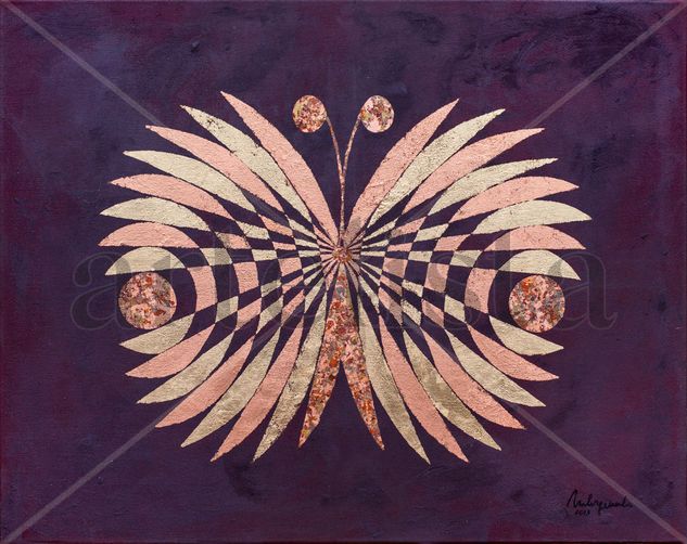 La mariposa Mixed media Canvas Others