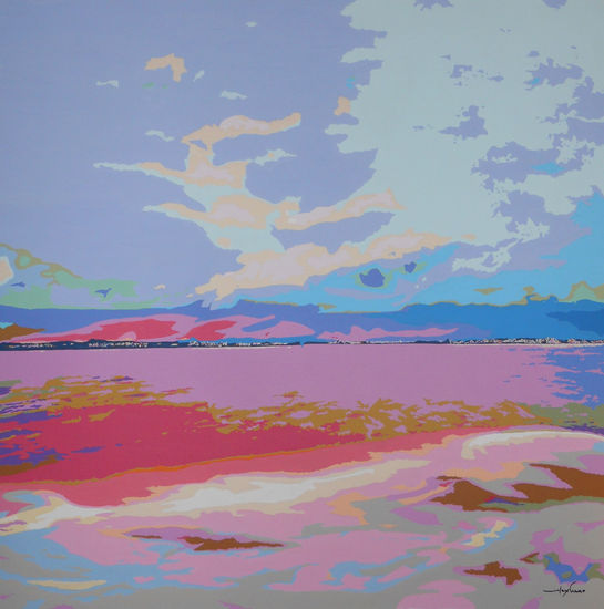 Laguna Rosa - Torrevieja Acrylic Canvas Landscaping