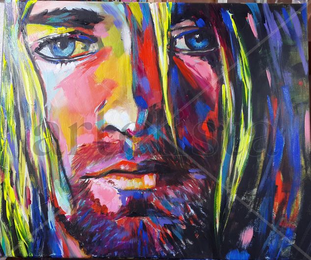 kurt Acrylic Textile Portrait