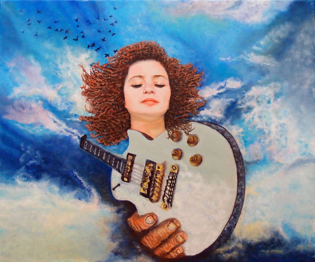 Música en el alma Oil Canvas Figure Painting