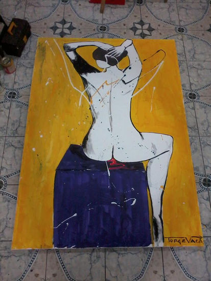 MODELO EN SU PERIODO Acrylic Others Figure Painting