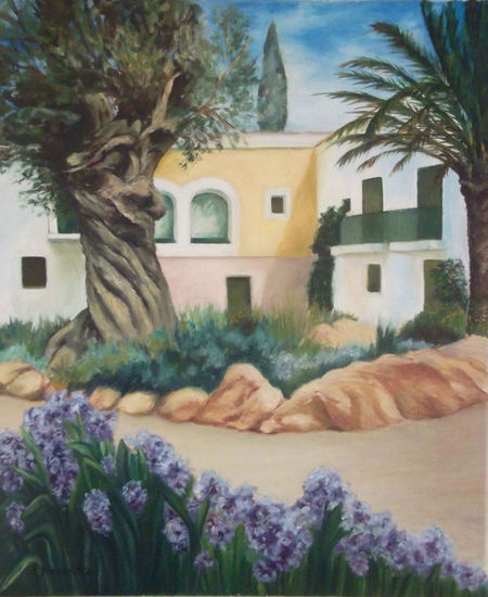 El escondite Oil Canvas Landscaping