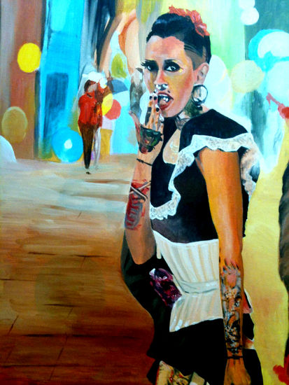 Callejeando Acrylic Canvas Portrait