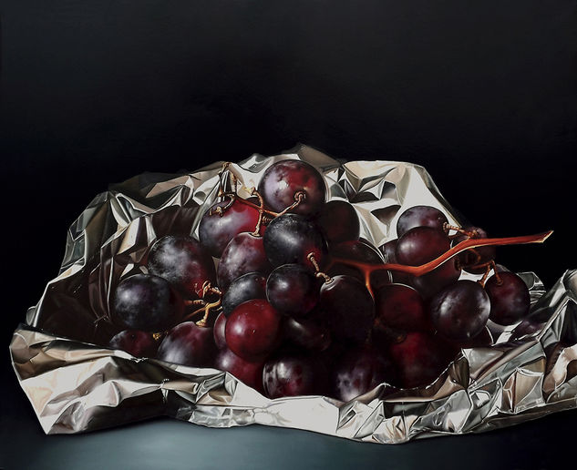 uvas Oil Textile Still Life Paintings