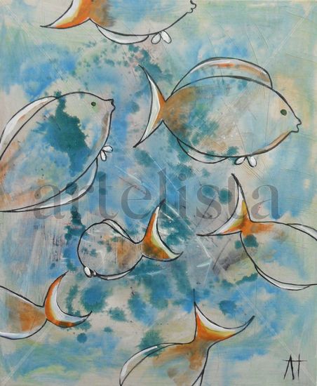 Peces Acrylic Canvas Animals