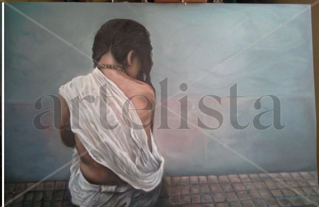 Baño Oil Canvas Figure Painting