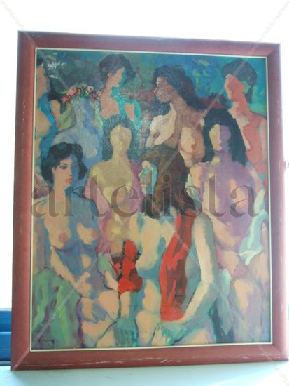 CUADRO 6 Oil Panel Nude Paintings