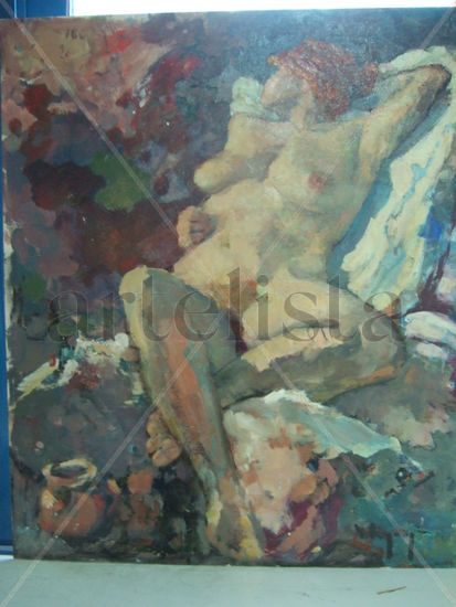 CUADRO 13 Oil Panel Nude Paintings