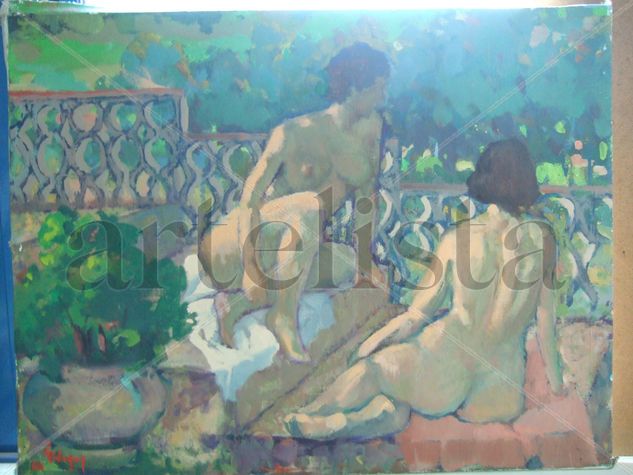 CUADRO 15 Óleo Tabla Desnudos