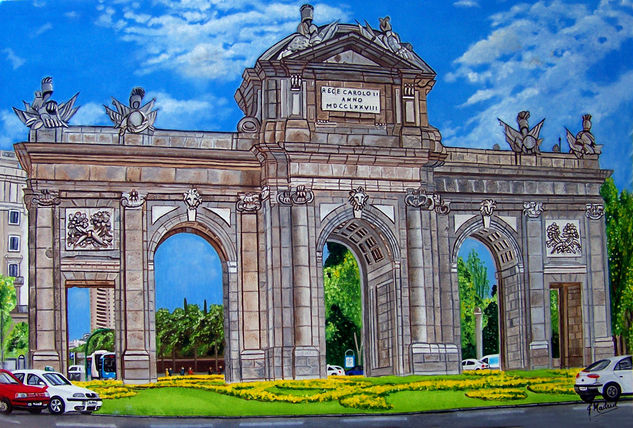 De Madrid al cielo VII Óleo Lienzo Paisaje