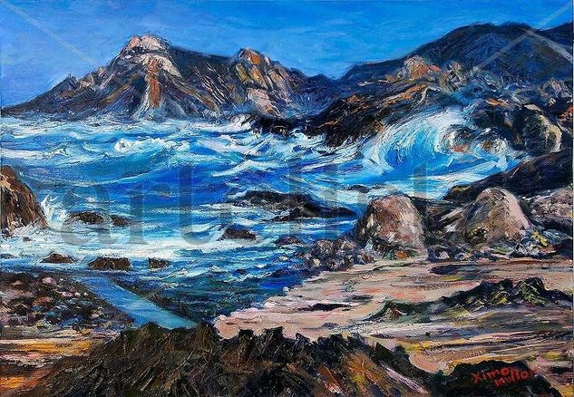 Mar brava Oil Canvas Marine Painting