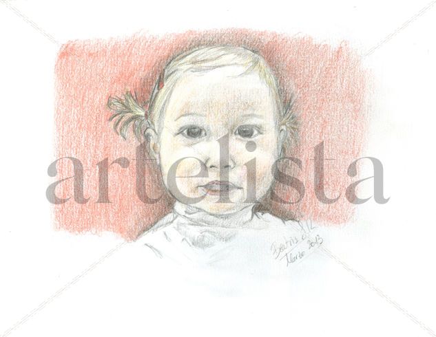 NIÑA CON COLETAS Pencil