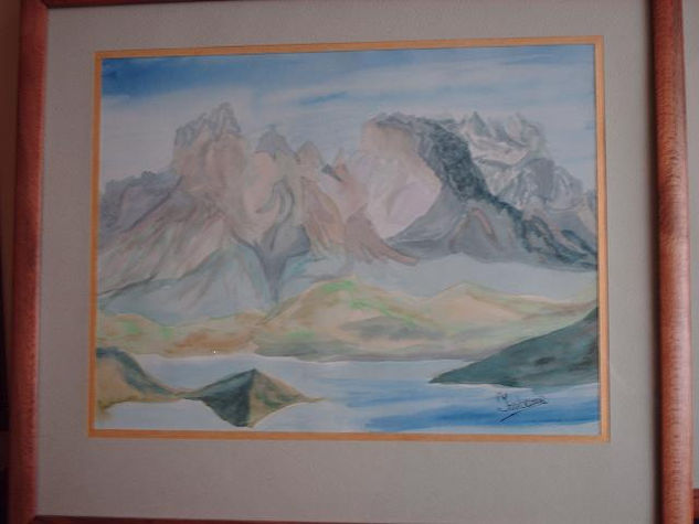 Torres del Paine Watercolour Card Landscaping