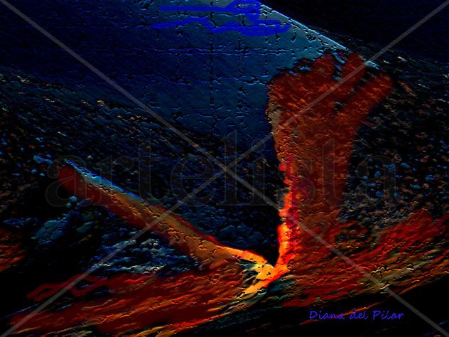 Serie El Espacio  I / C Fuego - Arte Digital
