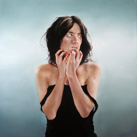 Triptico blanco. III de III Oil Canvas Portrait