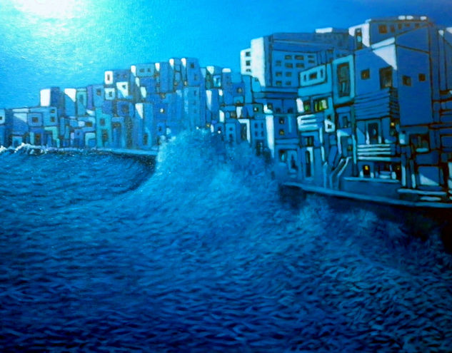 Noche 1 Oil Canvas Marine Painting