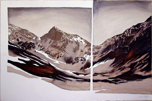 Cordillera de Los Andes I Watercolour Paper Landscaping