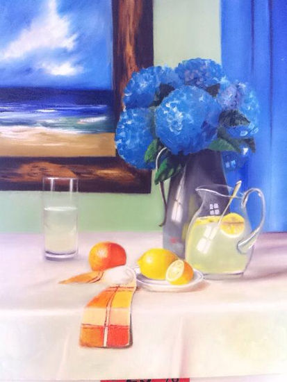 BLUE TEMPS Oil Canvas Still Life Paintings