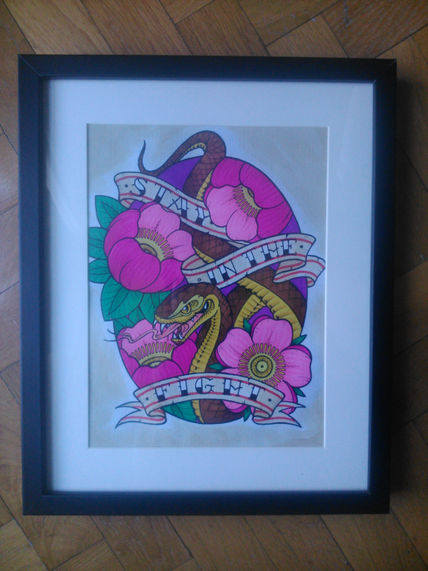 Snakes tattoo desing