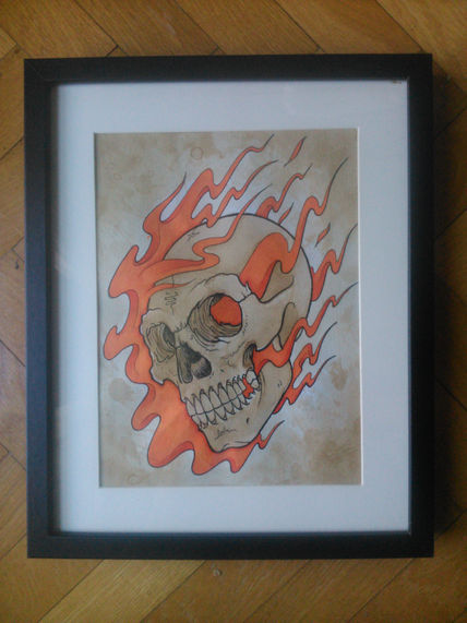 Skull on fire