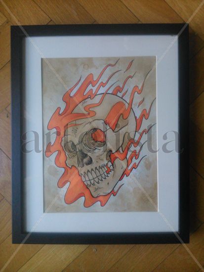 Skull on fire Making Pen