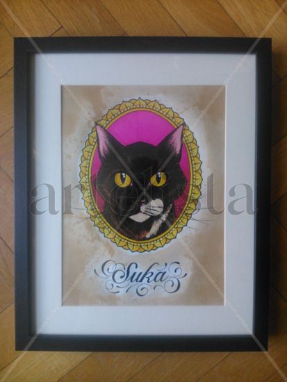 Cat tattoo desing Rotulador