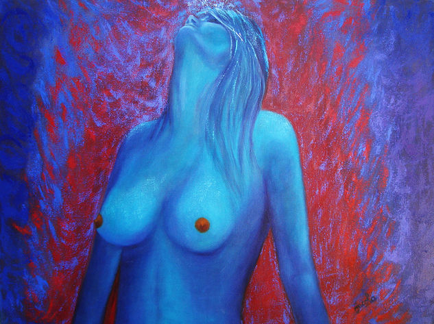 Escarcha.120x90cm. Óleo Lienzo Desnudos