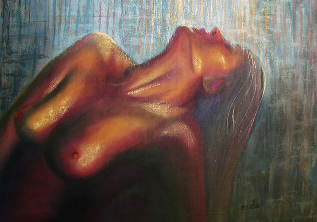 Lluvia de luz. Oil Canvas Nude Paintings