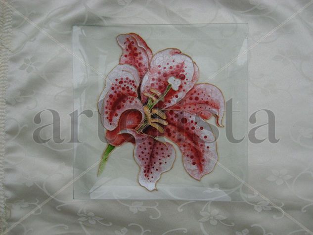 Lilium Stained glass Glass Floral Painting