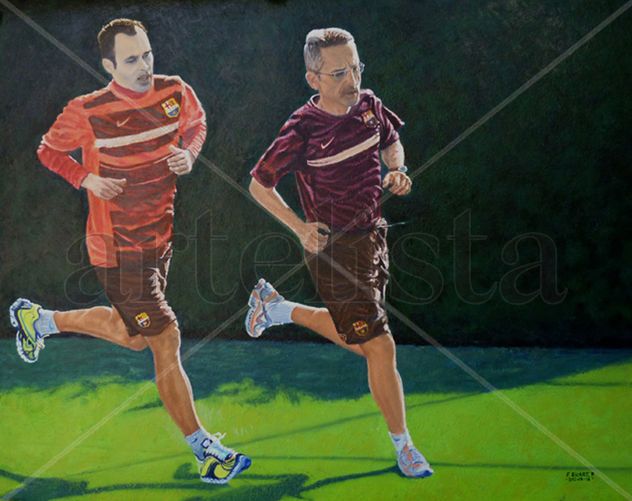 El Emili recuperant al Iniesta - 2012-04-16/Oli 70 Fr