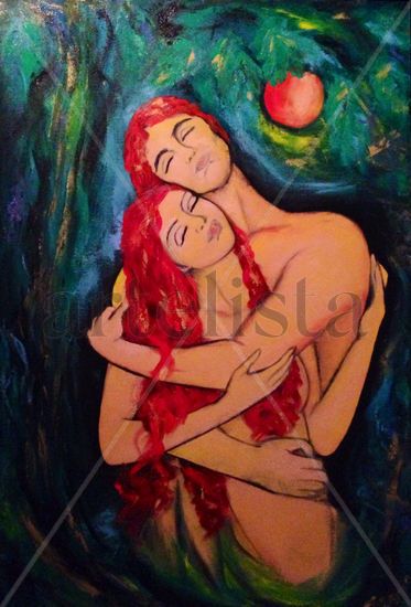 Adán y Eva Oil Canvas Nude Paintings