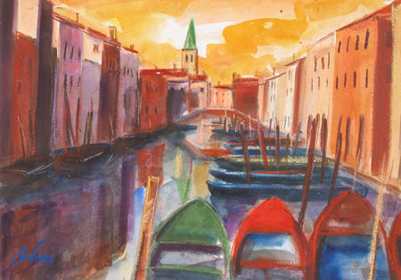 Chioggia,Venecia Watercolour