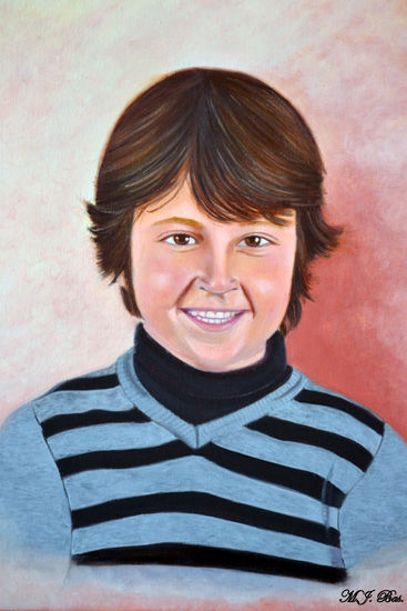 mi sobrino Oil Canvas Portrait