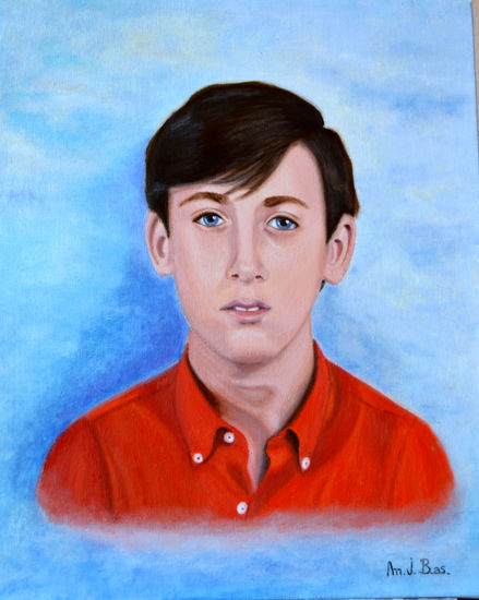 Andrés,allá donde estes.... Oil Canvas Portrait