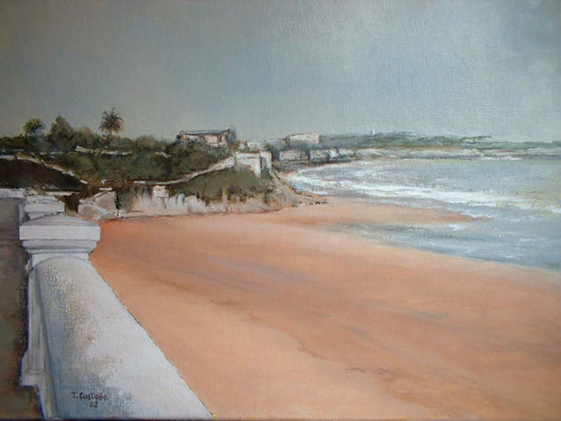 PLAYA DEL SARDINERO Y PIQUIO Oil Canvas Landscaping