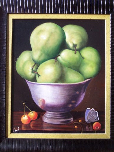 bodegon con peras Oil Canvas Still Life Paintings