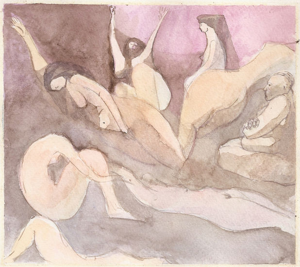 Desnudos Watercolour Paper Nude Paintings