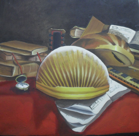 Instrumental Oil Canvas Still Life Paintings