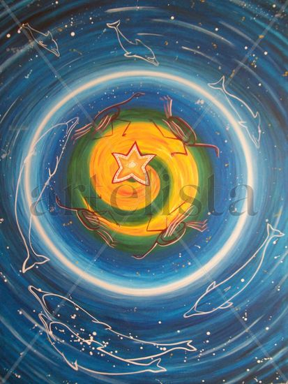 Sobre el Amor del Universo Acrylic Canvas Marine Painting