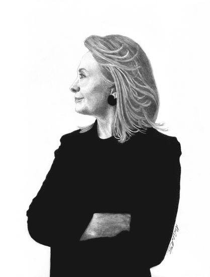 FASHION ILLUSTRATION HILLARY CLINTON Pencil