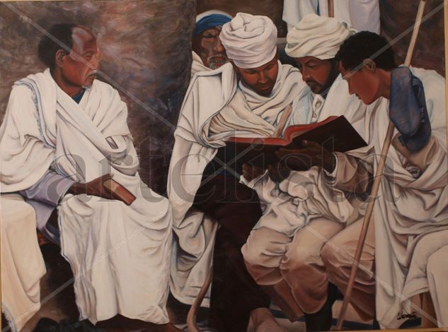 Oración Óleo Lienzo Figura